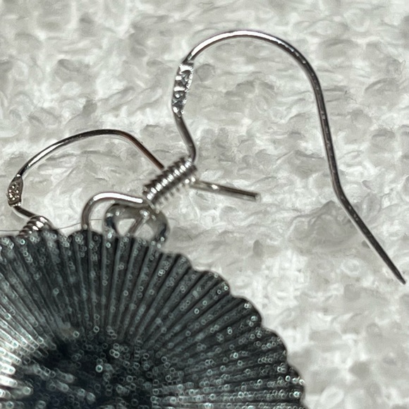 Flames hockey earrings -sterling silver hooks - Picture 3 of 8